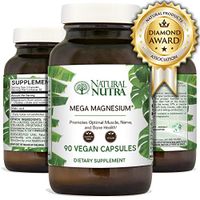 Natural Nutra Mega Magnesium® Supplement from Amino Acid Malate, Chelate, Citrate, Malic Acid, 400 mg, 90 Vegetarian Capsules