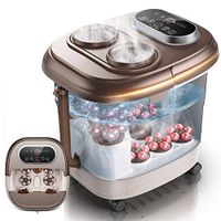 Fully Automatic Electric Massage Foot Bath with Auto Shiatsu Massage Roller Spa Foot Bath with Heater Temperature Control Deepening Design