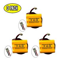 (3 Pack) 3.6v 1500mah Ni-mh Battery Replacement Emergency Exit Light 3.6v 1000mah NiCad Battery White Connector
