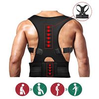 Dragon Honor 2019 Posture Corrector Brace Shoulder Back Support Belt for Men Women Supports Belt Shoulder Posture (Black, M)