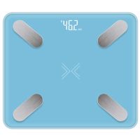 Smart Body Fat Weight Scale Digital Composition Monitor Electronic BMI Scales USB Rechargeable Electronic Composition Weighing Scale and Smart Bathroom Scale,Blue