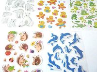 Various Kids Childrens' Stickers for Card-Making, Craft & Decoration - Rubber Ducks, Dolphins, Polar Bears, Hedgehogs and Frogs