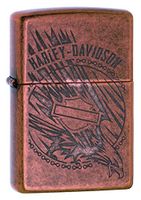 Zippo Harley-Davidson Antique Copper Logo Pocket Lighter