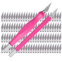 WA Portman Craft Knife Set - 2 Comfort Design Hobby Knife Handles with 100 Premium SX5 Carbon Steel #11 Replacement Blades - Essential Exacto Knife for Your Crafting Supplies Kit