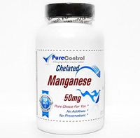 Chelated Manganese 50mg // 200 Capsules // Pure // by PureControl Supplements