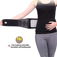 KOYUPI Lumbar Back Support Belt for Male and Female - Adjustable Lower Back Belt and Removable Thermal Pad (2PCS) - Autothermal Magnetic Therapy for Back Pain, Disc Protrusion, Scoliosis