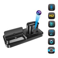 WiFi Hidden Spy Camera with Charger Station Dock Stand for Smartphone -(Upgraded) Security Camera Built in 16G HD1080P, App Live View, Motion Detection for Home or Office
