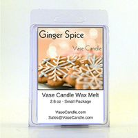 Vase Candle 2 Ginger Spice Melts | 2.8 oz Premium Highly Scented Soy Paraffin Wax Tarts | 50 Hours