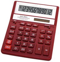 Citizen SDC888XRD Solar and Battery Power 12 Digit Calculator - Red