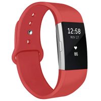 NAHAI Bands Compatible with Fitbit Charge 2, Soft Silicone Replacement Bands Adjustable Sport Wristbands Strap Accessories for Fitbit Charge 2, Women Men, Small, Red