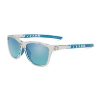 JOJEN Polarized Sports Sunglasses for Men Women Baseball Running Cycling Fishing Golf Tr90 Ultralight Frame JE001(Transparent Frame Blue Revo Lens)