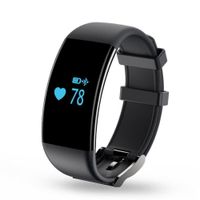 AFyou Waterproof Heart Rate Sport Smart Watch Bracelet for Iphone IOS Android Samsung LG Smartphones (DFit-Black)