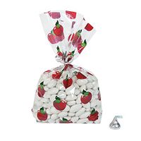 Fun Express - Fall Apple Cello Bags (dz) for Halloween - Party Supplies - Bags - Cellophane Bags - Halloween - 12 Pieces