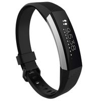 Wugongyan Soft Silicone Replacement Bands Adjustable Metal Clasp Sport Wrist Strap Bracelet Watch Band for FB Alta HR Fitness Wristbands Small Large (Black, Large (6.7"-8.1"))