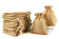 YUXIER Drawstring Bag Burlap Bags Party Favor Bags for Jewelry Wedding Baby Shower Arts Crafts Projects Presents Snacks DIY Decorations 5.3x3.7inch (Brown) -Pack of 30 Drawstring Gift Bags Bulk