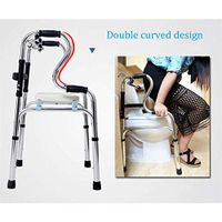 XIAOXIAO Walking Frame, Folding Walker Adjustable Walking Frame Aluminum Alloy Walking Frame for Elderly Training