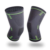 Knee Compression Sleeve, BEYONG Knee Brace for Arthritis, Meniscus Tear, Injury Recovery, Knee Support for Running, Crossfit, Basketball, 1 Pair Pain Relief for Men Women (Green, M)