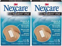 Nexcare Absolute Waterproof Premium Adhesive Pad, 2-3/8" x 4"-5ct (Pack of 2)