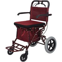 Handiy Upscale Walking Aid Thick Steel Pipe Shopping Collapsible Waterproof Cloth Trolley Large Storage Space Suitable for The Elderly Dark Red -by TIANTA