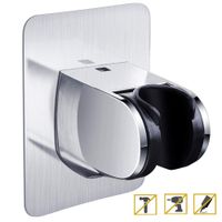 Shower Head Holder, Adhesive Handheld Shower Holder NO Drilling Wall Mount Bracket, Bathroom Installation & Mounting Kits Waterproof and Adjustable