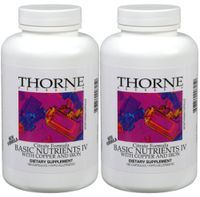 Basic Nutrients IV (With Copper and Iron) - Thorne Research - 180 Vegetarian Capsules (Pack of 2)