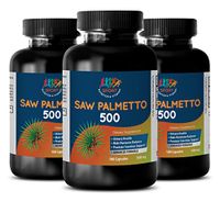 Men Prostate Supplement - Saw Palmetto 500MG - Saw Palmetto 500mg Complex 100 Capsules - 3 Bottles 300 Capsules