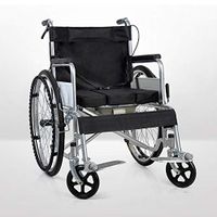 FLYSXP Wheelchair Travel Chair Elderly Disabled Support Trolley Belt Box Comfortable Light Transport Folding Portable Walker Wheelchair (Style : A)