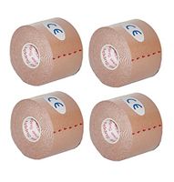 Kinesiology Tape Pro, Athletic Waterproof Muscle Support Adhesive Kinesio Sport Tape for Athletes 2 inches x 16.4 feet, 4 Rolls, Beige