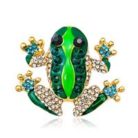 Women Frog Animal Fashion Jewelry Brooch Pin Garment Decoration Elegant Gift Popular Novelty Creation Party Woman Girl Cheap Styling Delicate Accessories Cute