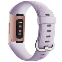 Goosehill Band Compatible for Fitbit Charge 3, Silicon Wristbands for Charge 3 SE Advanced Fitness Tracker, Adjustable Replacement Sport Strap for Women Men Lavender