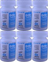 Docucate Sodium 100 mg Crushable Tablets for Gentle, Reliable Relief from Occasional Constipation Generic for Colace Crushable 100 Tablets per Bottle Pack of 6 Bottles Total 600 Tablets