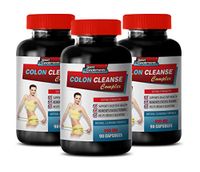 Colon Cleanse cascara Sagrada - Colon Cleanse Complex - Extra Strength - Licorice Root Vitamins - 3 Bottles 270 Capsules