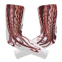 ZZKKO Octopus Cooling Arm Sleeves Cover Uv Sun Protection for Men Women Running Golf Cycling Arm Warmer Sleeves 1 Pair