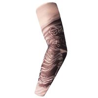 JK Home 1pc Tattoo Elastic Sports Compression Arm Sleeves Cool Sun Block UV Protection Arm Warmer for Bicycle Hunting Basketball Baseball Football #C S