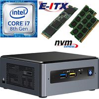 Intel NUC8I7BEH 8th Gen Core i7 System, 16GB Dual Channel DDR4, 480GB M.2 PCIe NVMe SSD, NO OS, Pre-Assembled and Tested by E-ITX
