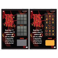 My Scratch Off Custom Message Scratch Off Lotto Replica Card - Tic-Tac-Toe Design - 4 x 6 Inches - 1 Pack