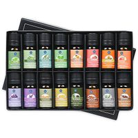 Lagunamoon Essential Oils Gift Set of 16 Pure Essential Oils Gift Set for Diffuser, Humidifier, Massage, Aromatherapy, Skin & Hair Care