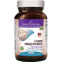 New Chapter Lion's Mane + Reishi Mushroom - LifeShield Mind Force for Mental Clarity with Organic Reishi Mushroom + Vegan + Non-GMO Ingredients - 60 ct