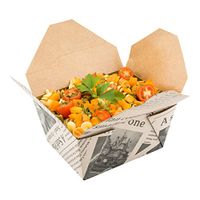 Restaurantware RWA0146NP-50 Disposable Takeout Container, 30 oz / #1, Newsprint