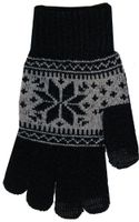 Boss Tech Products, Inc. BTP-GLV-GRYSNW Cashmere Knit Touch Screen Glove with Conductive Fingertips for Touch Screen Electronic Devices - Gray Snow