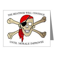 Note Cards (10 Pack) Pirate Beatings Will Continue Morale
