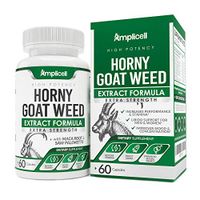 Amplicell Horny Goat Weed Extract | with Maca Root, Tongkat Ali, L Arginine & Ginseng | Enhanced Energy & Performance for Men and Women | Natural Herbal Supplements | 60 Vegetarian Capsules