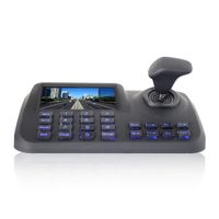Inesun IP PTZ Controller Joystick LCD for Security (Pan Tilt Zoom) Speed Dome Camera 5 inch 3D HD LCD Display Keyboard Controller, Black