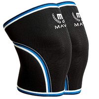 Compression Knee Sleeves for Maximum Support and Stability Under Load - Comfortable, Contoured Fit to Provide Joint Compression & Warmth - Reduce Swelling Black - Pair