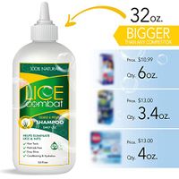 Lice Shampoo | Kills Lice, Super Lice & Nits | Repels & Prevents | Pesticide Free | 100% Natural | Tea Tree + Coconut Oil + Aloe Vera | Best Value | Smells Great