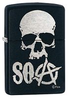 Custom Personalized Zippo Black Matt Sons of Anarchy Windproof Lighter Free Engraving #29891