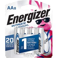 Eveready L91SBP8 Ultimate Lithium Batteries, AA, 8/Pack