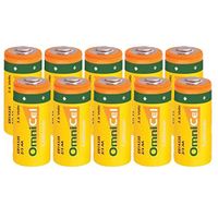 10x OmniCel ER14335 3.6V 1.65Ah 2/3AA Lithium Button Top Battery For Patient Monitoring, Respirators/Oxygen Concentrators, RFID Tracking,Theft Prevention, Locator Beacons, Data Collection, AMR Add-ons