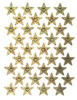 Eureka Back to School Gold Glitter Smile Star Stickers for Kids, 72pc