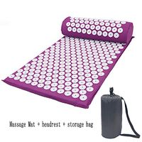 Back and Neck Pain Relief - Acupressure Mat and Pillow Set - Relieves Stress, Back, Neck and Sciatic Pain,Purple